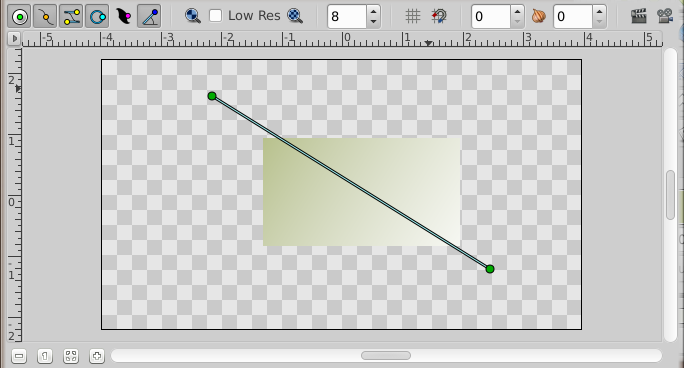 The gradient is restricted to the rectangle. You will found more informations about the various Blend Method in the Blend_Method_Parameter documentation.