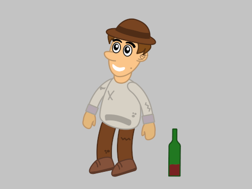 Here is our man once animated.